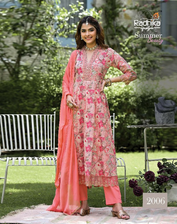 Radhika Summer Beauty Vol-2 Wholesale Anarkali Kurtis With Pant And Dupatta