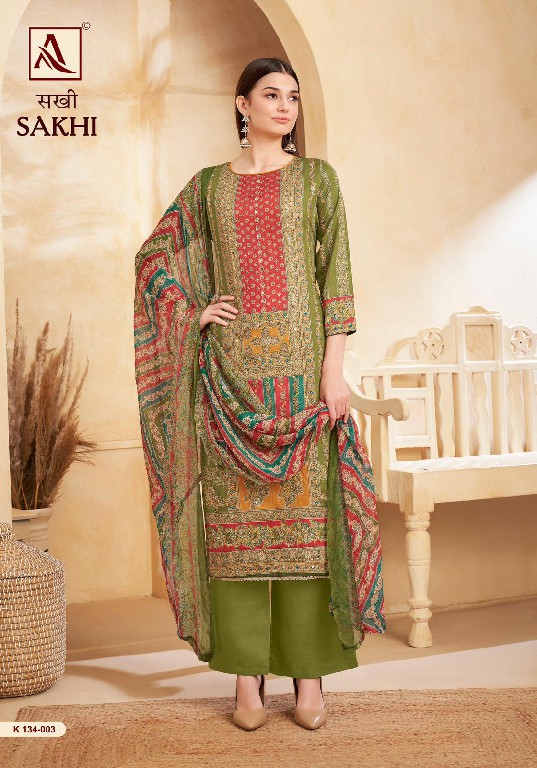 Alok Sakhi Wholesale Pure Zam With Hand Work Dress Material