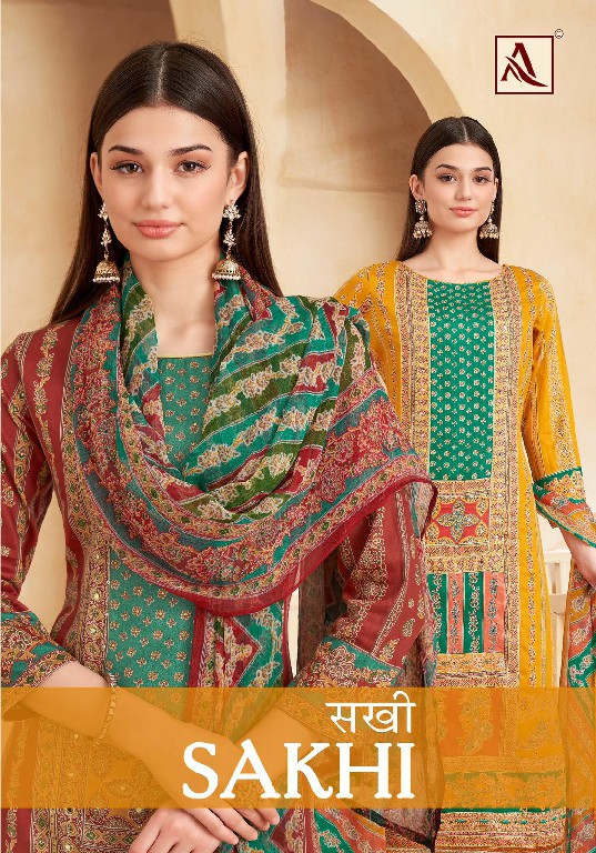 Alok Sakhi Wholesale Pure Zam With Hand Work Dress Material