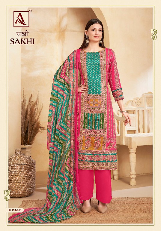 Alok Sakhi Wholesale Pure Zam With Hand Work Dress Material