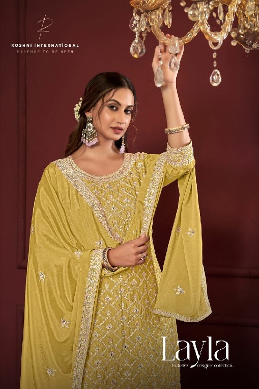 Roshni Layla Wholesale Designer Free Size Stitched Suits