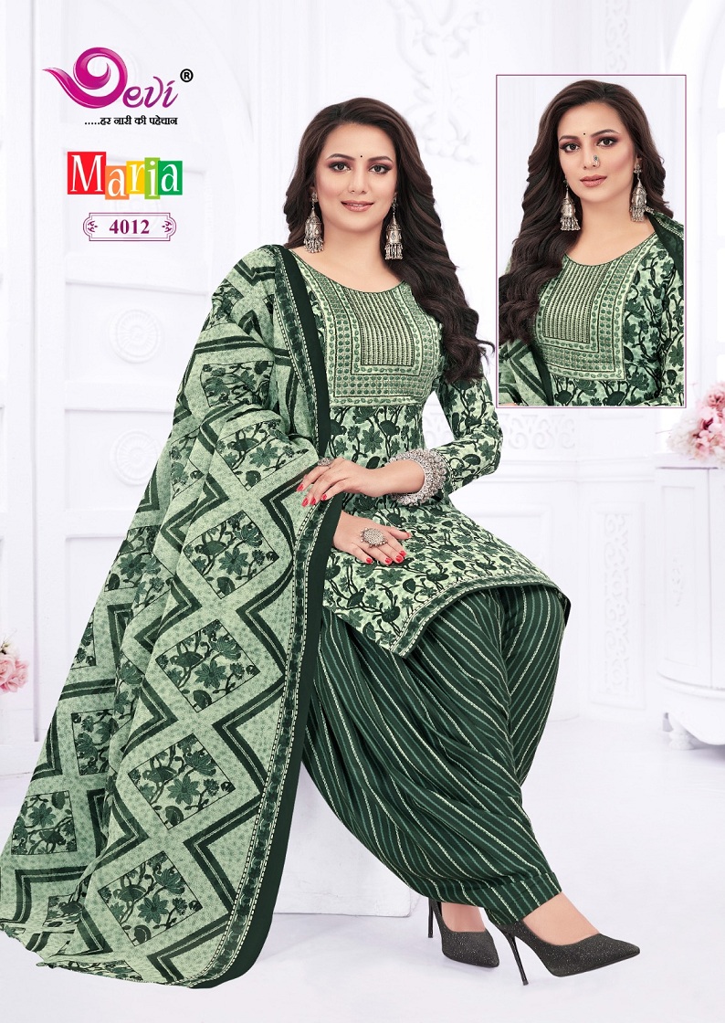 Devi Maria Vol-4 Wholesale Neck Work Ready Made Cotton Suits