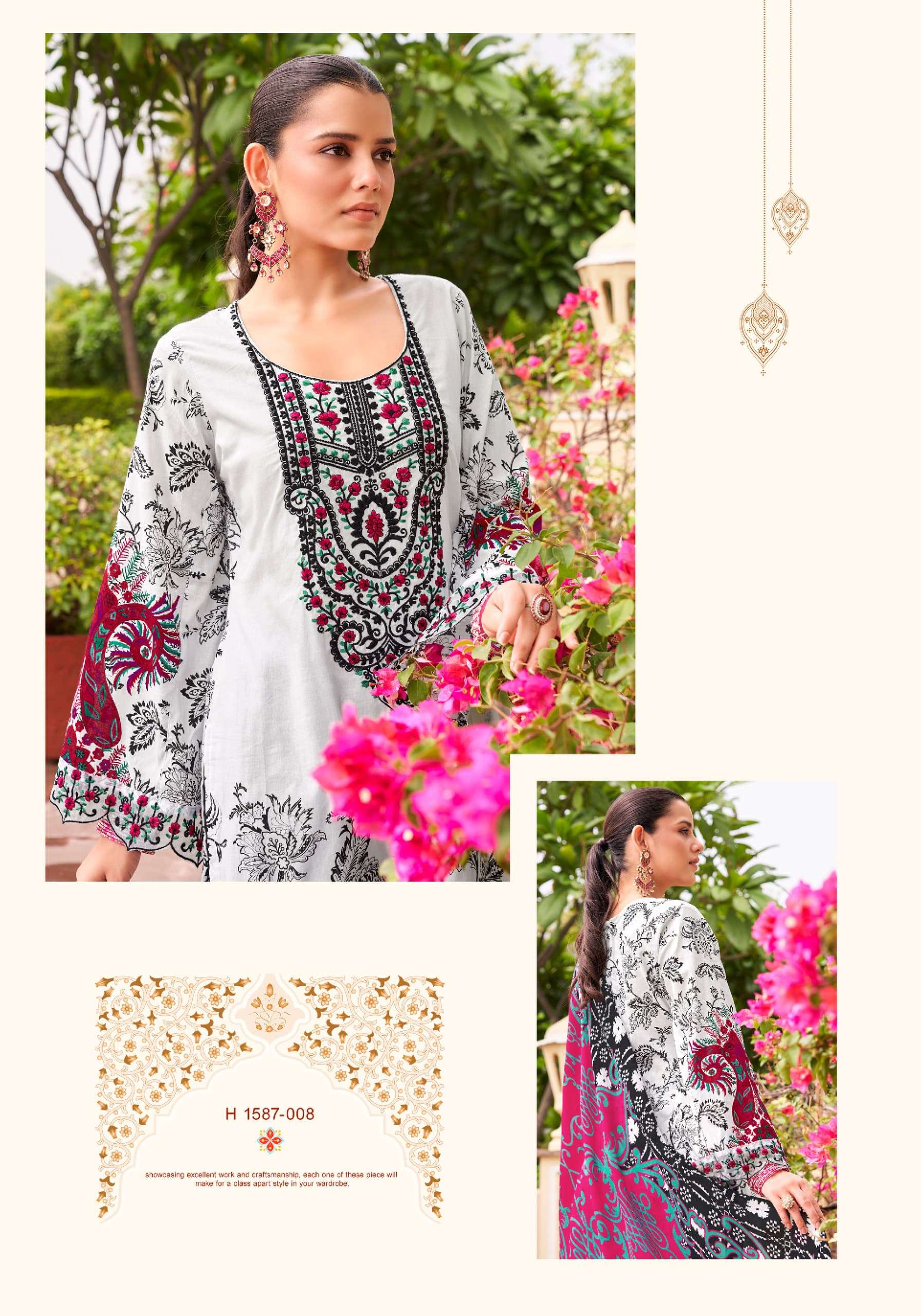 MUZLIN BY ALOK COTTON MODERN PAKISTANI PRINT EMBROIDERY WORK SALWAR KAMEEZ