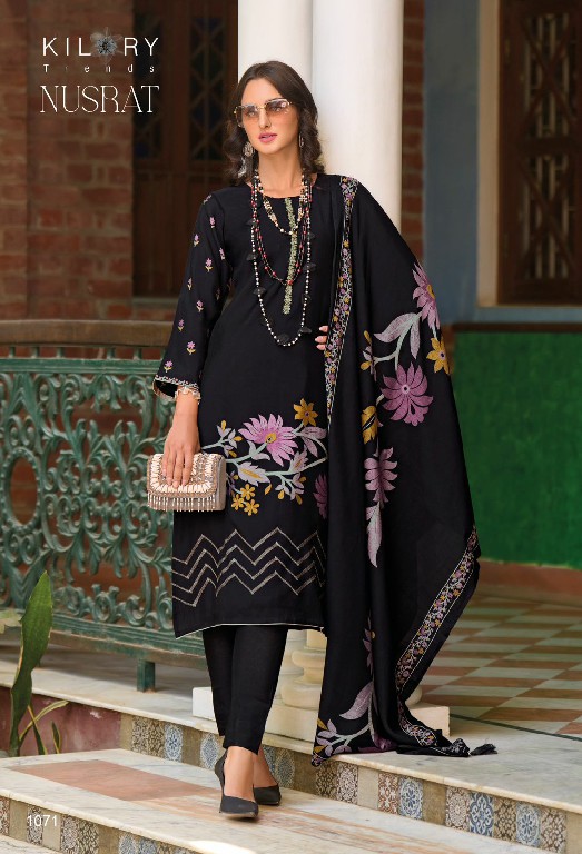 NUSRAT BY KILORY TRENDZ SUPER HIT DESIGN MUSLINE PRINT MODERN PAKISTANI DRESS MATERIAL