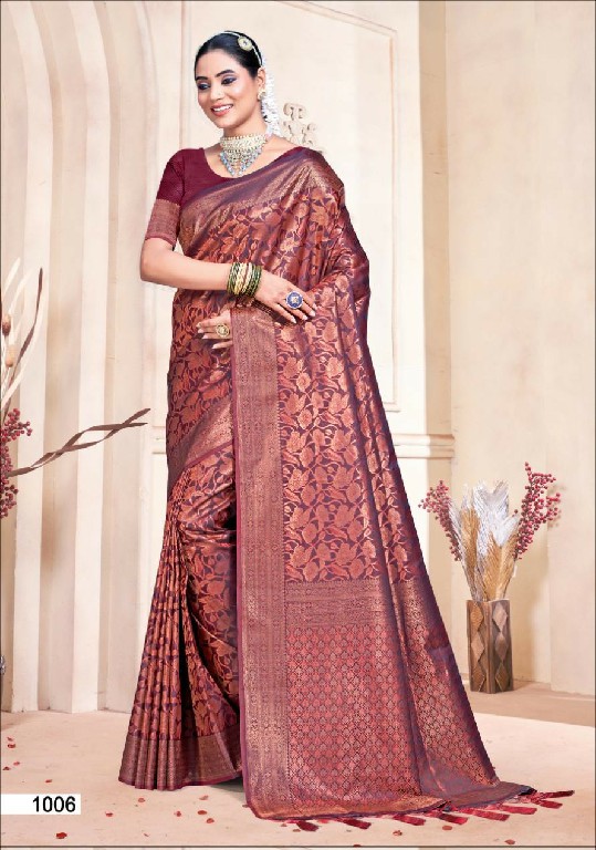 BUNAWAT RAJWADI VOL 09 ZARI WEAVING BANARASI SILK SARIS WHOLESALER