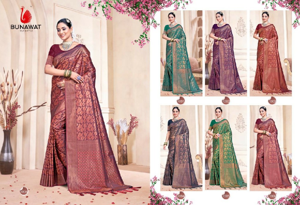 BUNAWAT RAJWADI VOL 09 ZARI WEAVING BANARASI SILK SARIS WHOLESALER