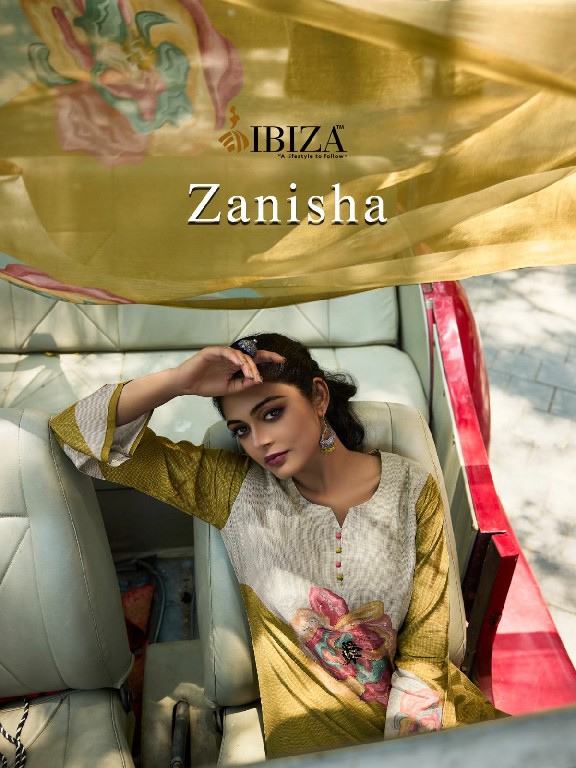 ZANISHA BY IBIZA NEW DESIGN BAMBARG MUSLIN DIGITAL PRINT TRADITIONAL WEAR SALWAR SUIT