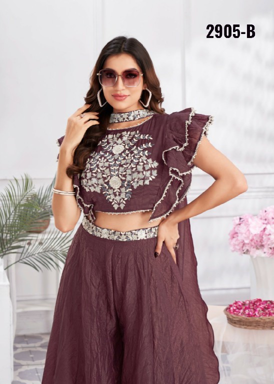 Jivora Angel 2905 And 2906 Colour Wholesale Readymade Crop Top Collection