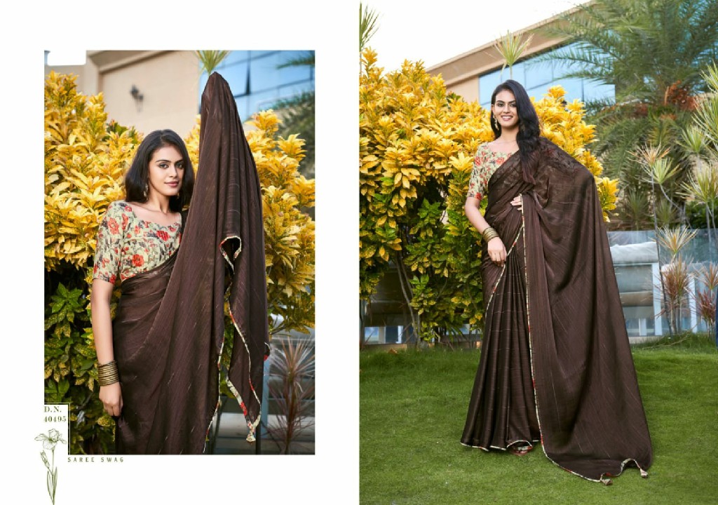 5D Designer Aarna  Wholesale Pattern Chiffon Function Wear Sarees