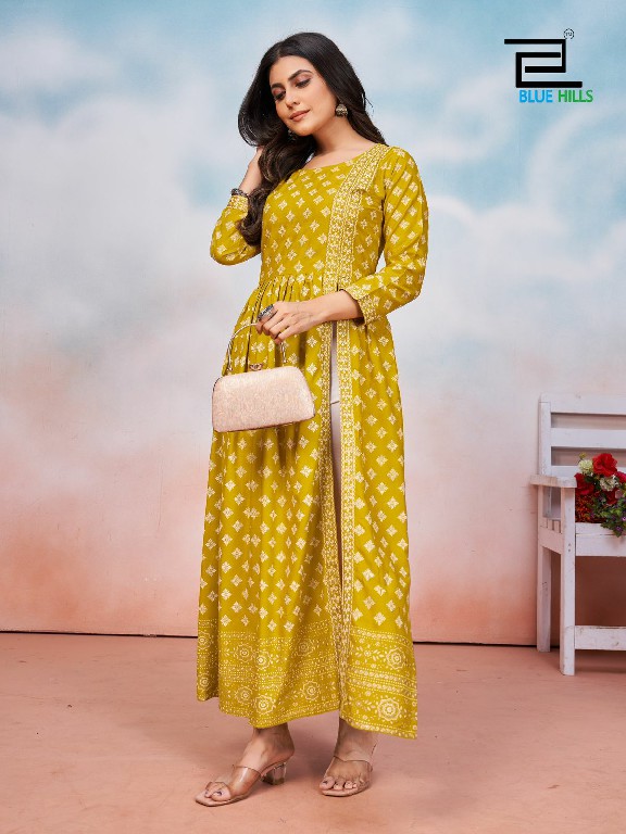 Blue Hills Tauba Tauba Wholesale Side Cut Flair 14 Kg Reyon Kurtis