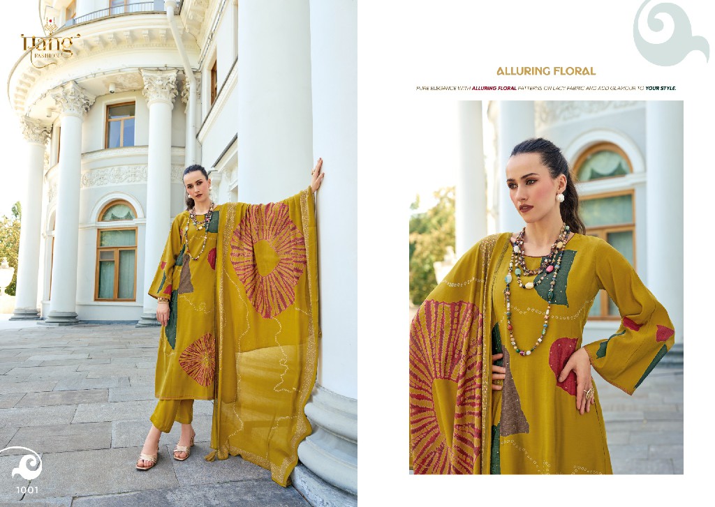 LEHRIYA BY RANG FASHION MUSLIN DIGITAL PRINT ELEGANT STYLE UNSTITCH DRESS