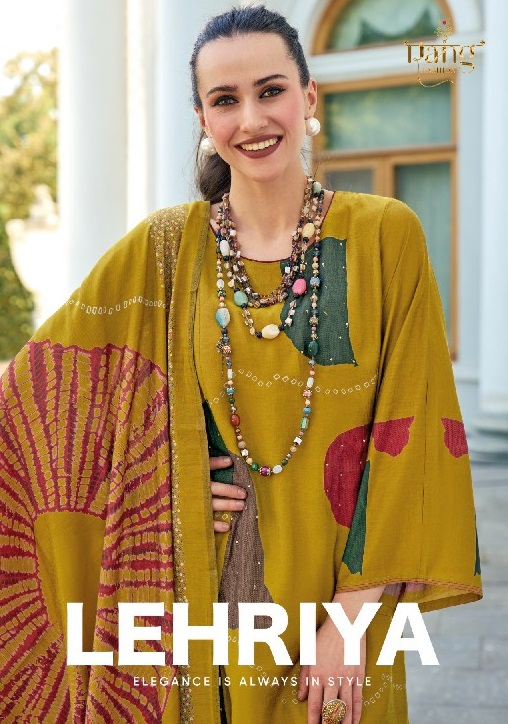 LEHRIYA BY RANG FASHION MUSLIN DIGITAL PRINT ELEGANT STYLE UNSTITCH DRESS