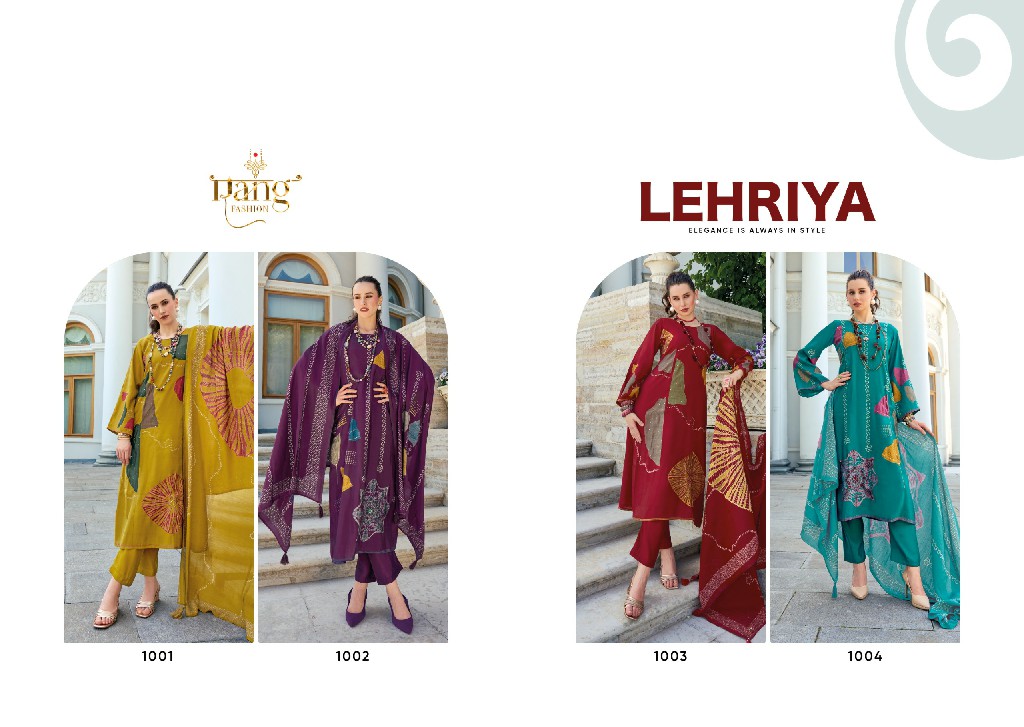 LEHRIYA BY RANG FASHION MUSLIN DIGITAL PRINT ELEGANT STYLE UNSTITCH DRESS