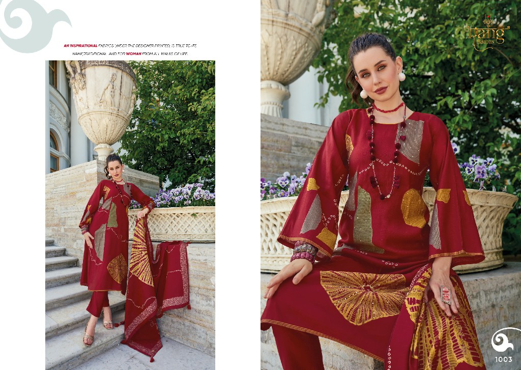 LEHRIYA BY RANG FASHION MUSLIN DIGITAL PRINT ELEGANT STYLE UNSTITCH DRESS