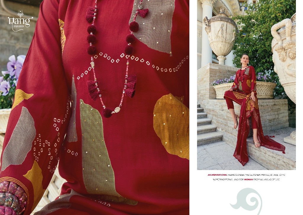 LEHRIYA BY RANG FASHION MUSLIN DIGITAL PRINT ELEGANT STYLE UNSTITCH DRESS