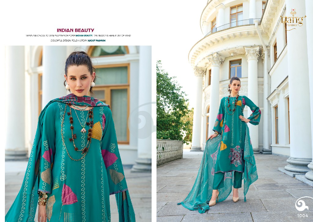 LEHRIYA BY RANG FASHION MUSLIN DIGITAL PRINT ELEGANT STYLE UNSTITCH DRESS