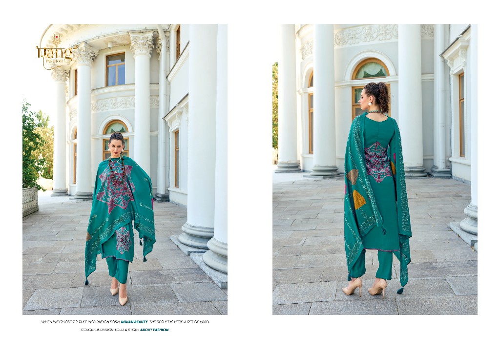 LEHRIYA BY RANG FASHION MUSLIN DIGITAL PRINT ELEGANT STYLE UNSTITCH DRESS