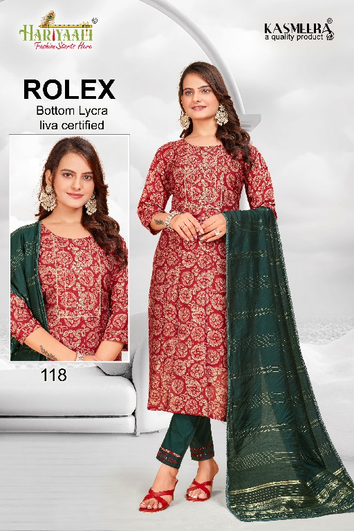 Hariyaali Rolex Vol-1 Wholesale Readymade Kurtis With Pant And Dupatta Combo