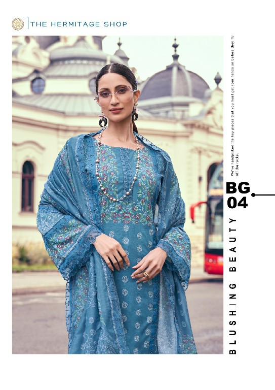 The Hermitage Shop Bagh Wholesale Pure Lawn Cotton Chikankari Work Dress Material