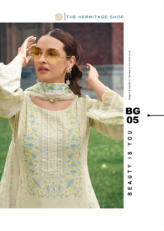 The Hermitage Shop Bagh Wholesale Pure Lawn Cotton Chikankari Work Dress Material