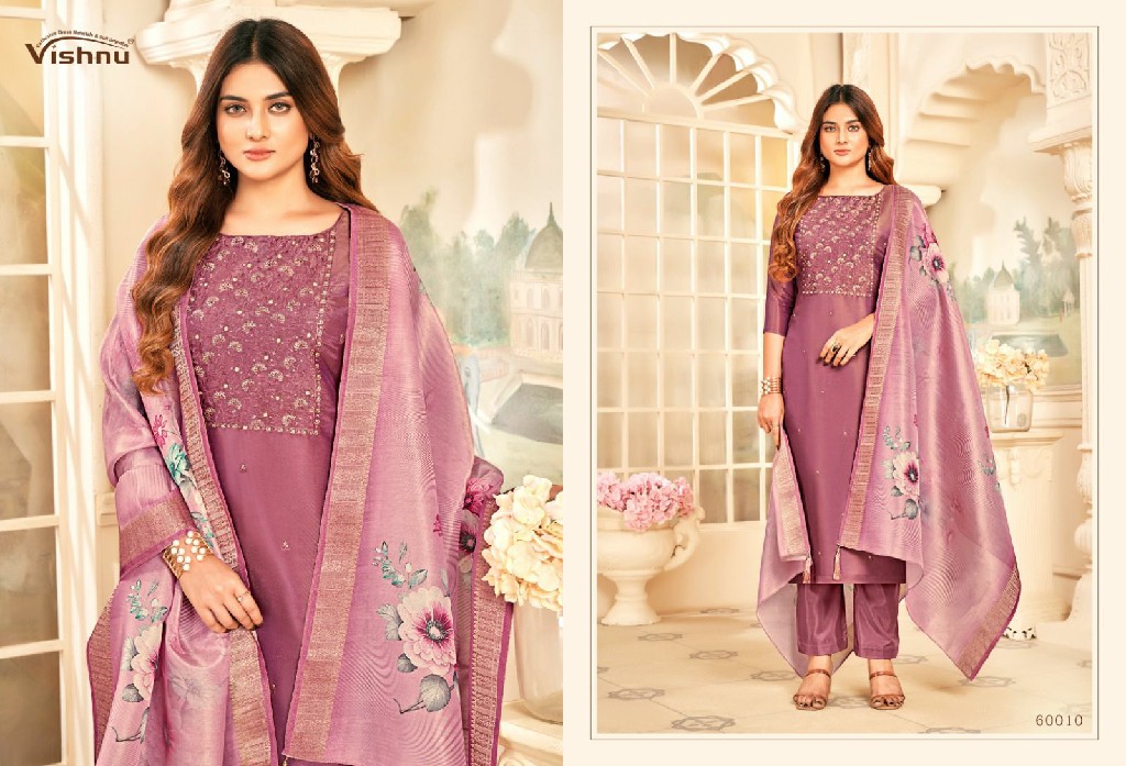 Vishnu Alfaaz Wholesale Simmer Silk Dress Material