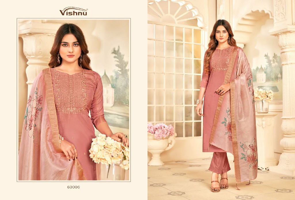 Vishnu Alfaaz Wholesale Simmer Silk Dress Material