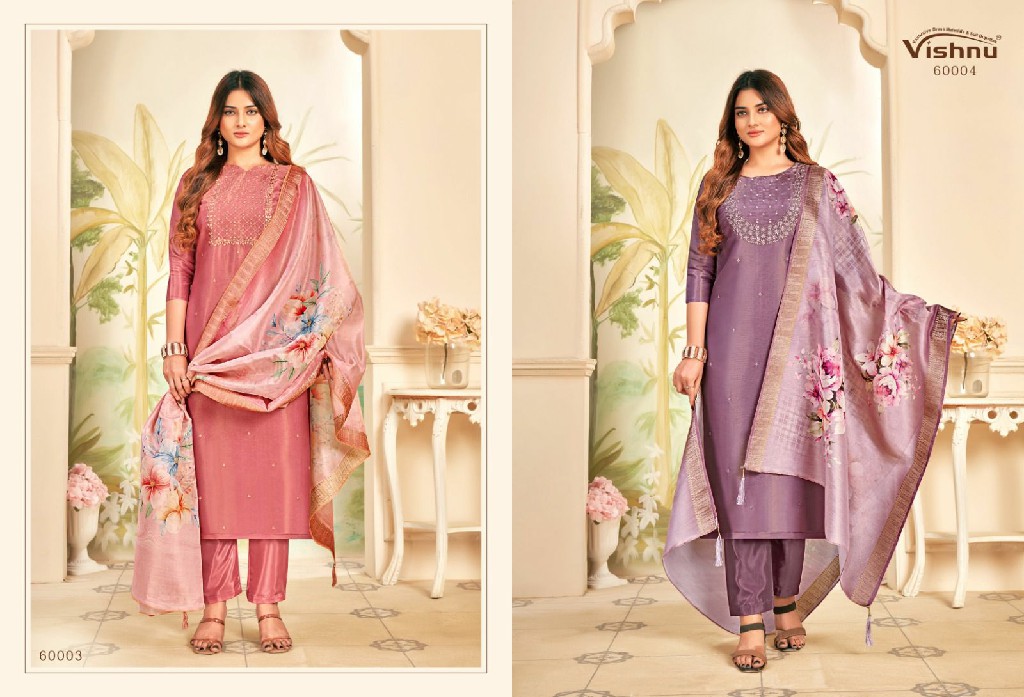 Vishnu Alfaaz Wholesale Simmer Silk Dress Material