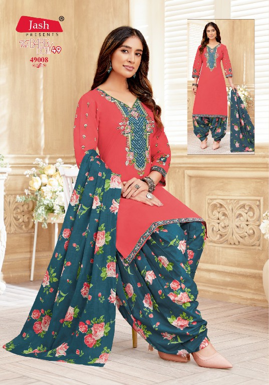 Jash BabyDoll Vol-49 Wholesale Pure Cotton Dupatta Printed Dress Material