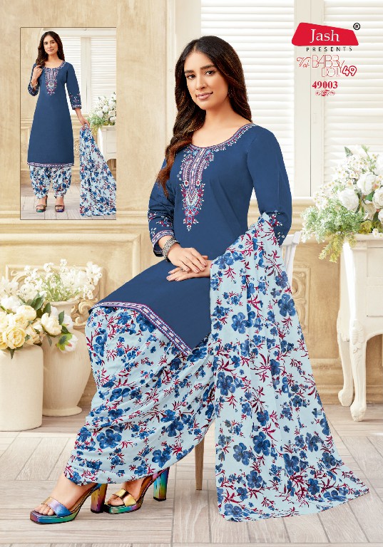 Jash BabyDoll Vol-49 Wholesale Pure Cotton Dupatta Printed Dress Material