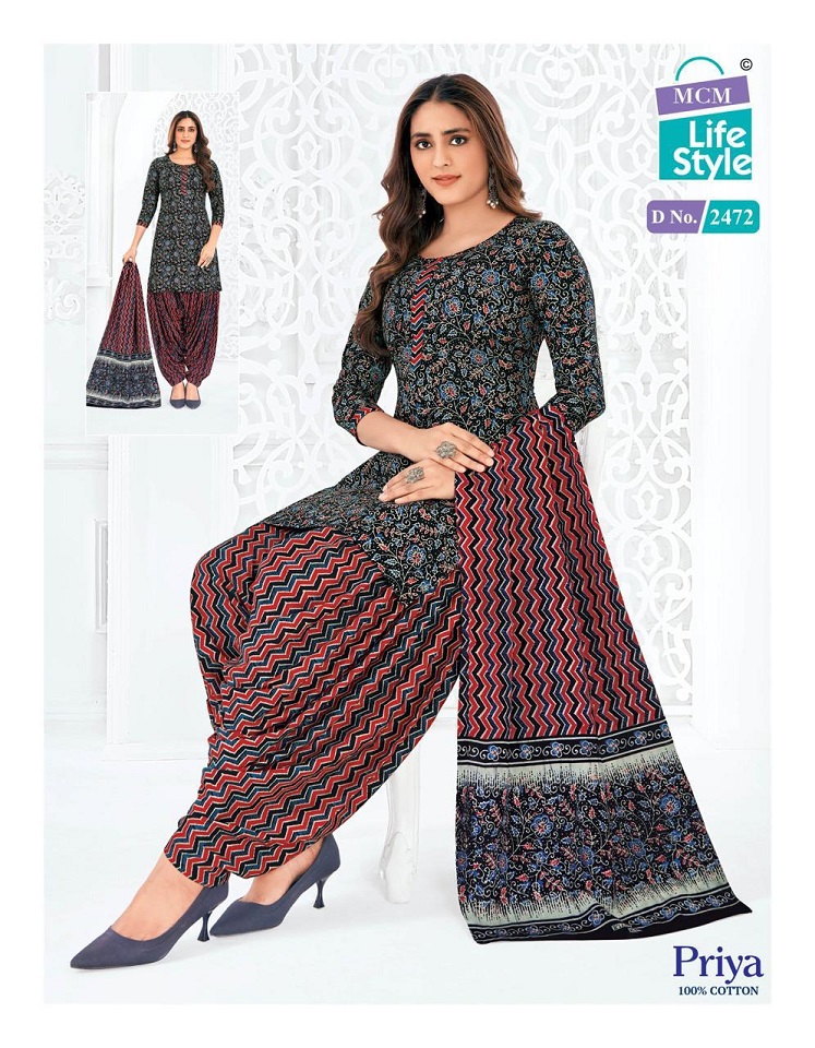 MCM Lifestyle Priya Vol-24 Wholesale Pure Cotton Printed Dress Material