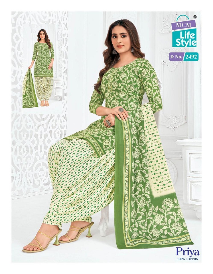 MCM Lifestyle Priya Vol-24 Wholesale Pure Cotton Printed Dress Material