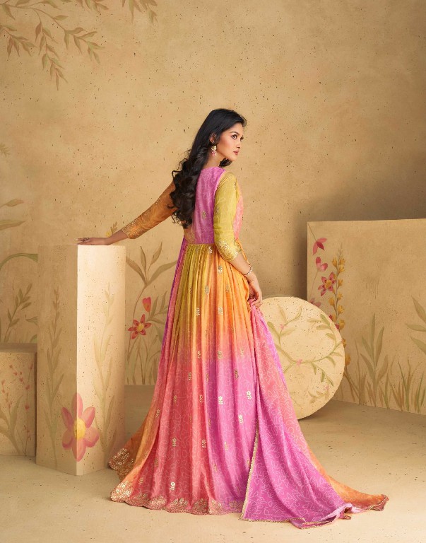 Sayuri Sajni Wholesale Free Size Stitched Gown With Dupatta