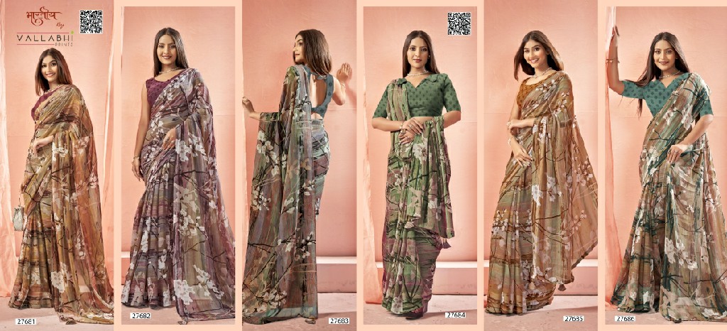 Vallabhi Brahmaputra Vol-2 Wholesale Georgette Fabrics Sarees