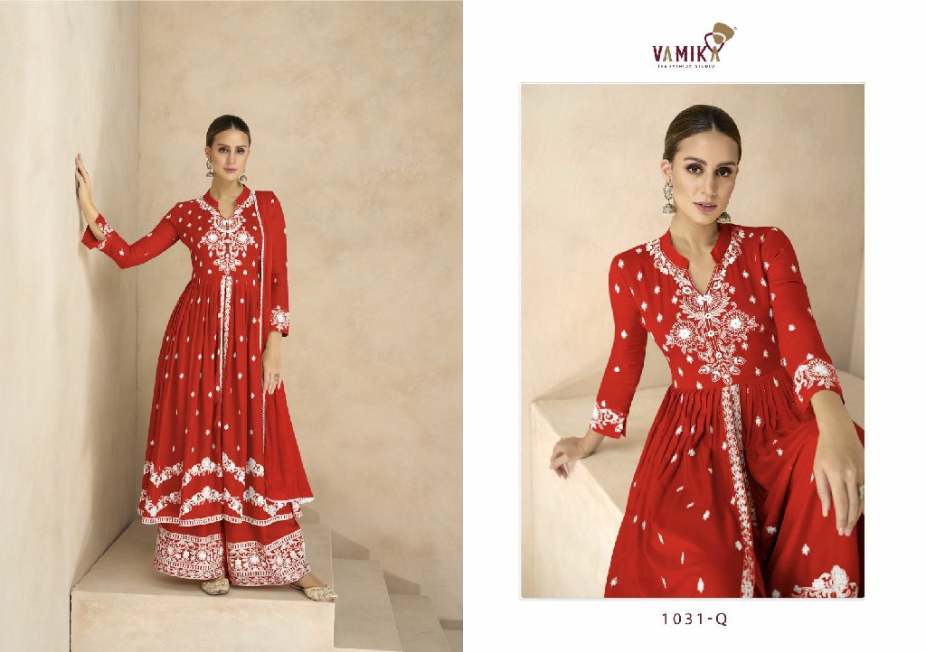 Vamika Lakhnavi Vol-6 Platinum Wholesale Heavy Reyon Kurti With Plazo And Dupatta