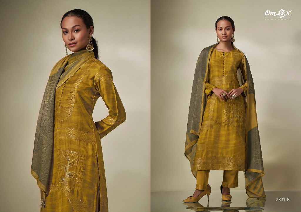 Omtex Malina Wholesale Daisy Silk Jacquard With Handwork Salwar Suits