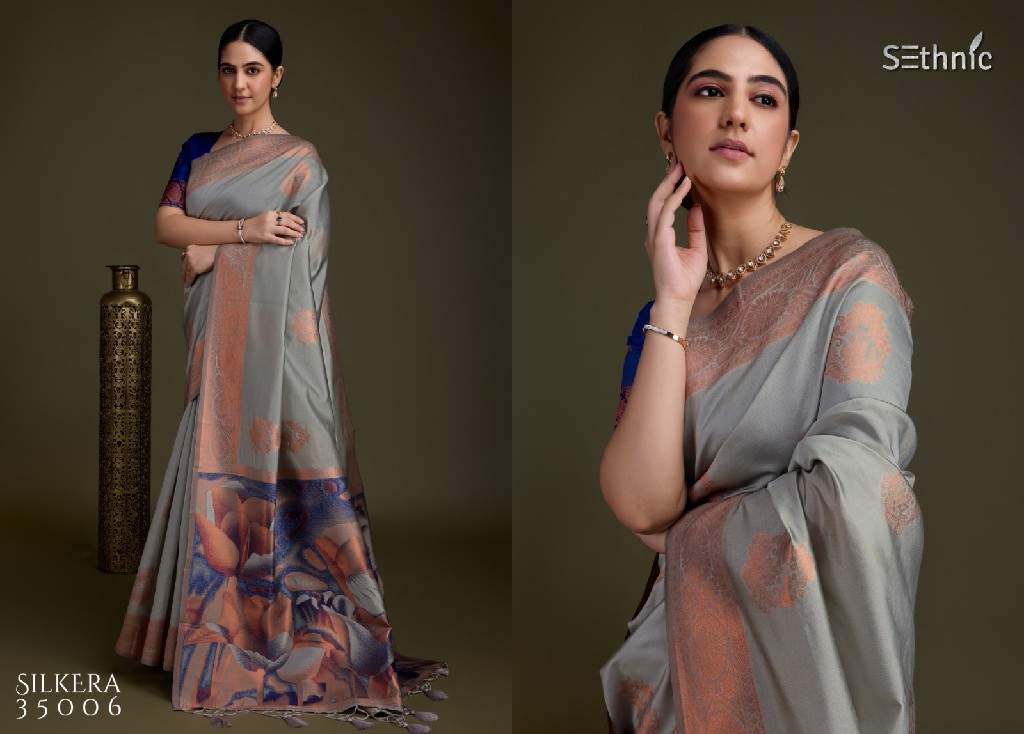 SEthnic Silkera Digital Weaves Wholesale Soft Banarasi Silk Ethnic Sarees