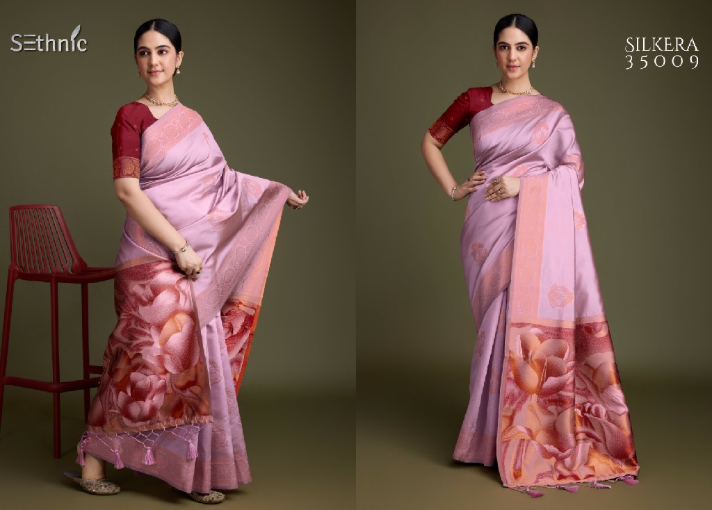 SEthnic Silkera Digital Weaves Wholesale Soft Banarasi Silk Ethnic Sarees