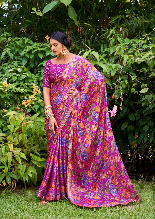 Stavan Feena Wholesale 3d Velvet Chiffon Ethnic Sarees