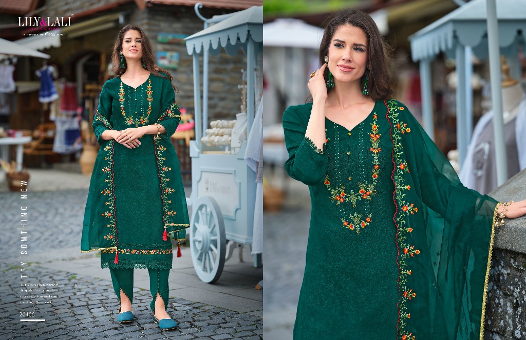 LILY AND LALI MIRAAN VOL 2 DESIGNER FANCY WORK READYMADE 3PCS SET SUPPLIER