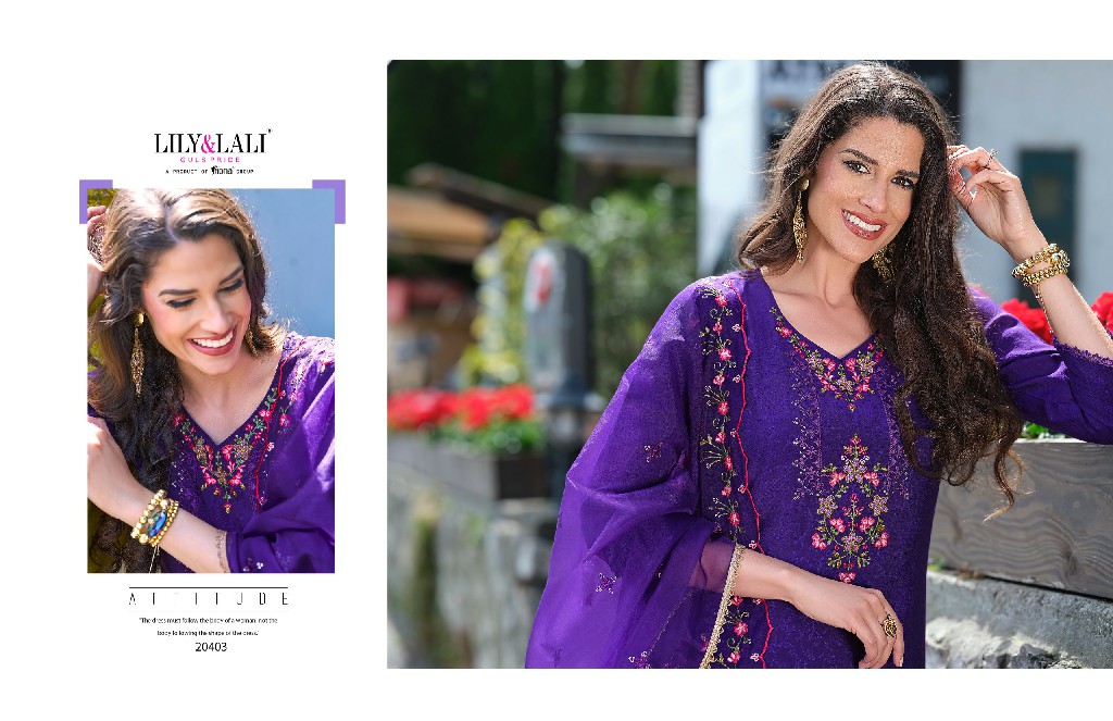 LILY AND LALI MIRAAN VOL 2 DESIGNER FANCY WORK READYMADE 3PCS SET SUPPLIER