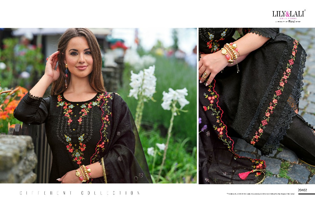 LILY AND LALI MIRAAN VOL 2 DESIGNER FANCY WORK READYMADE 3PCS SET SUPPLIER