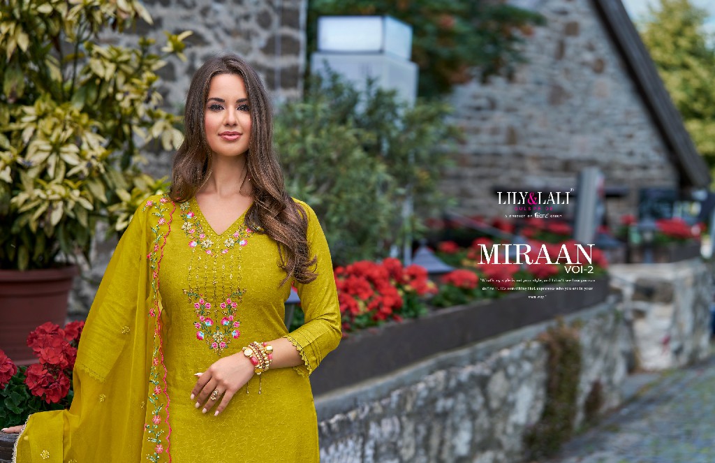 LILY AND LALI MIRAAN VOL 2 DESIGNER FANCY WORK READYMADE 3PCS SET SUPPLIER