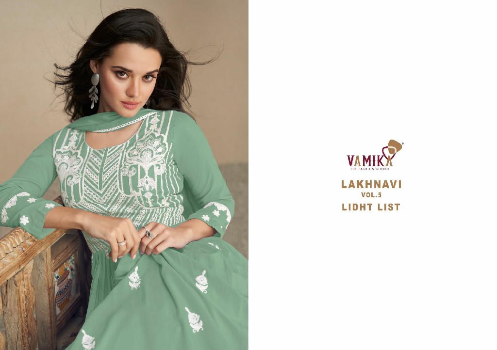 Vamika Lakhnavi Vol-5 Light List Wholesale Heavy Reyon Kurti With Plazo And Dupatta