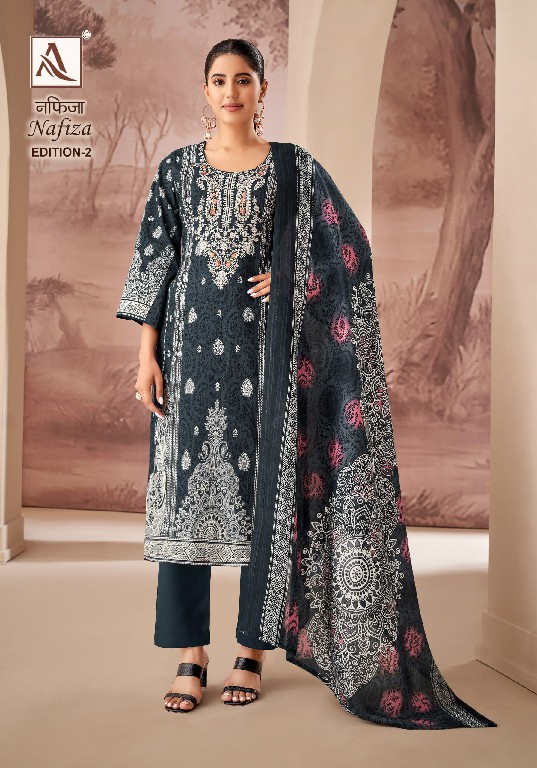 Alok Nafiza Vol-2 Wholesale Pure Cambric Cotton And Fancy Work Dress Material