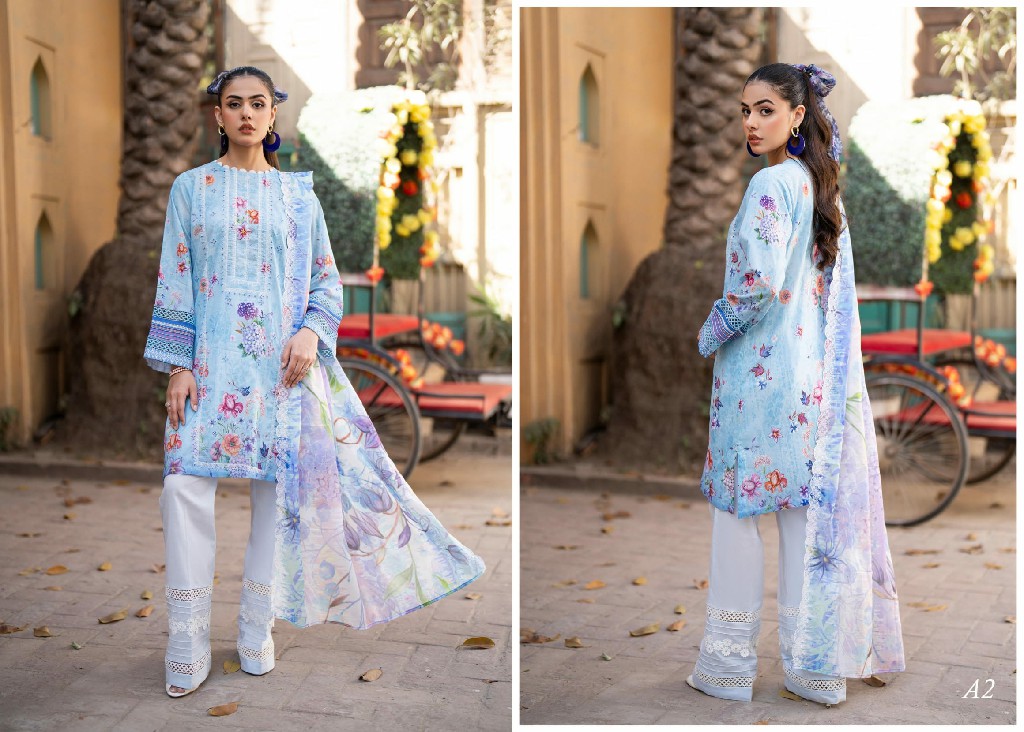 Guljee Mishaal Vol-2 Embroidered 3 Piece Lawn 2024 Pakistani Suits