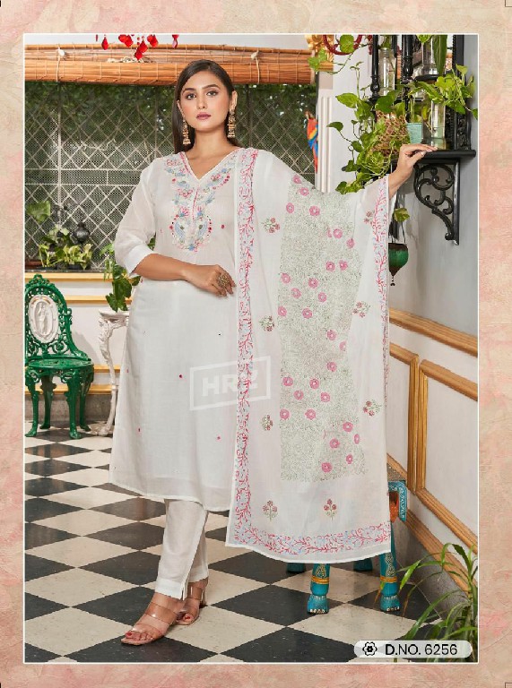 HRU India Lucknawi Suta Vol-4 Wholesale Cotton Malmal Kurti With Pant And Dupatta