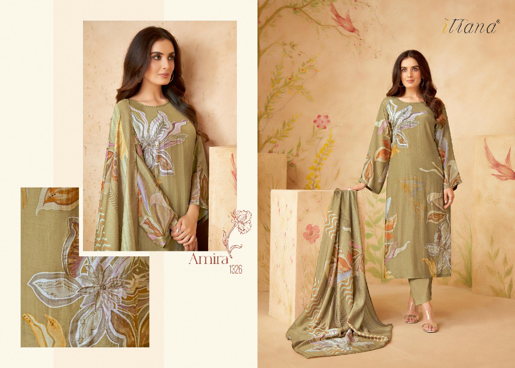 AMIRA BY SAHIBA ITRANA MUSLIN SILK DIGITAL PRINTED SALWAR SUITS