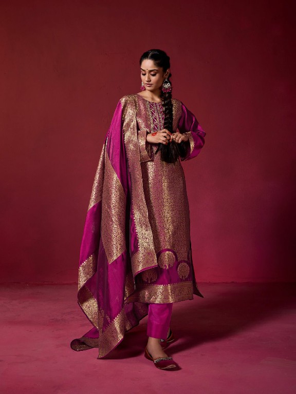 SAKHI BY IBIZA PARTY WEAR STYLISH LOOK BANGLORY SILK SALWAR KAMEEZ