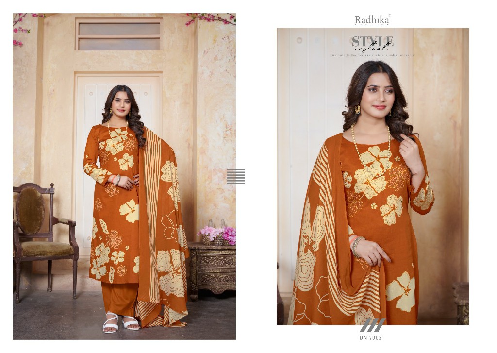 GULBHAG VOL 3 BY AZARA RADHIKA FASHION COTTON PRINTED 3PCS DRESS