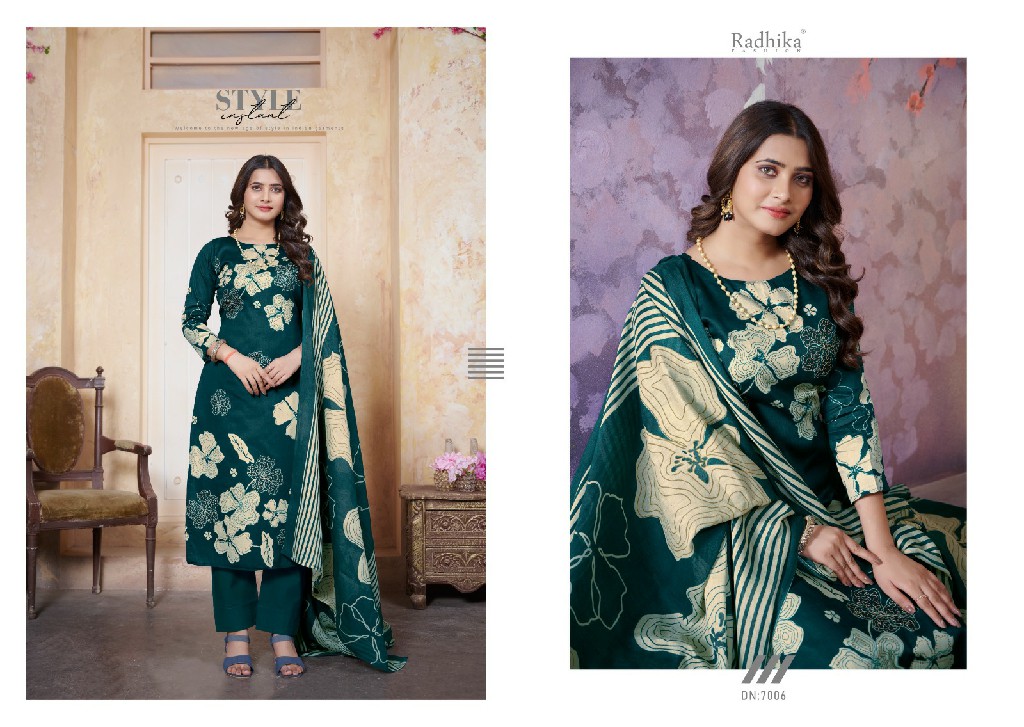 GULBHAG VOL 3 BY AZARA RADHIKA FASHION COTTON PRINTED 3PCS DRESS